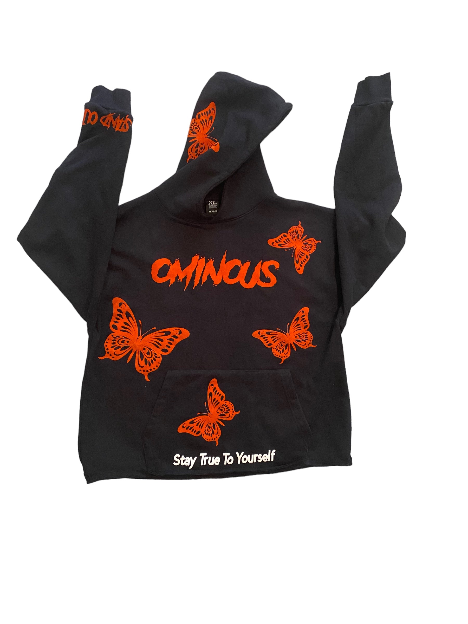 Orange butterfly hoodie sale